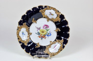 Porz.-Prunkteller, MEISSEN, blau,