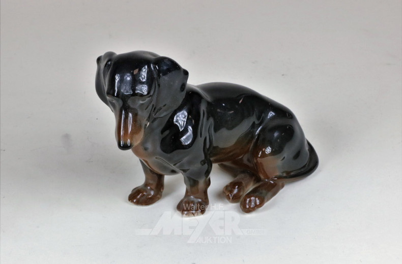 Porz.-Figur, ENS ''Dackel, Höhe: 12 cm