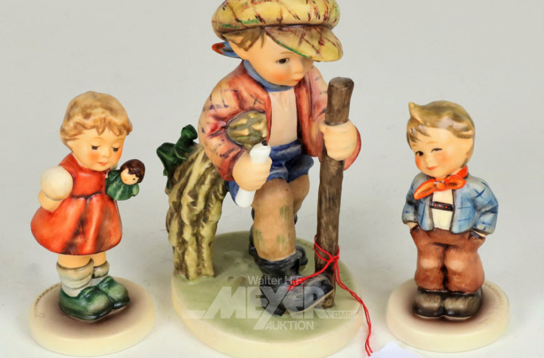 3 Porz.-Figuren, GOEBEL, ''Kinder und