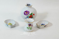 4 Porz.-Teile, MEISSEN, Blumendekor