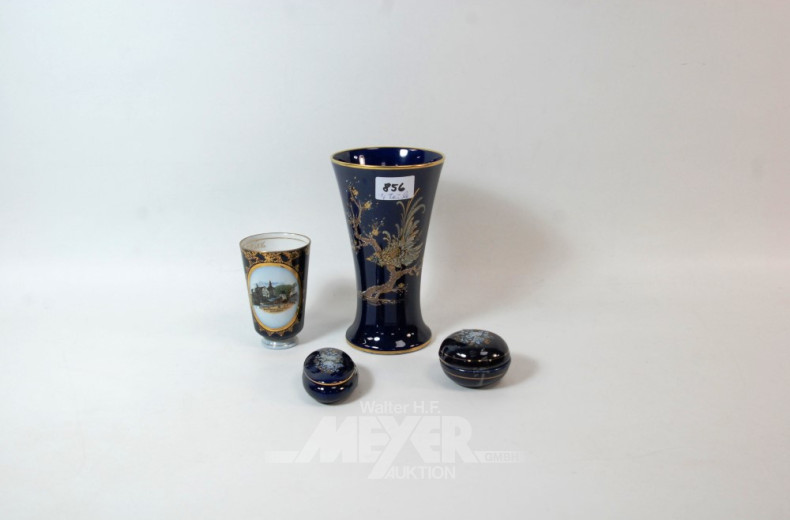 4 Teile Porzellan: Ansic htenbecher,