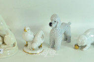 4 Porz.-Tierfiguren, u.a. ROSENTHAL