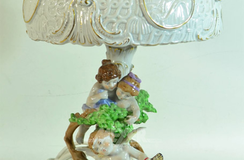 Porz.-Tischlampe, vermutl. DRESDEN,