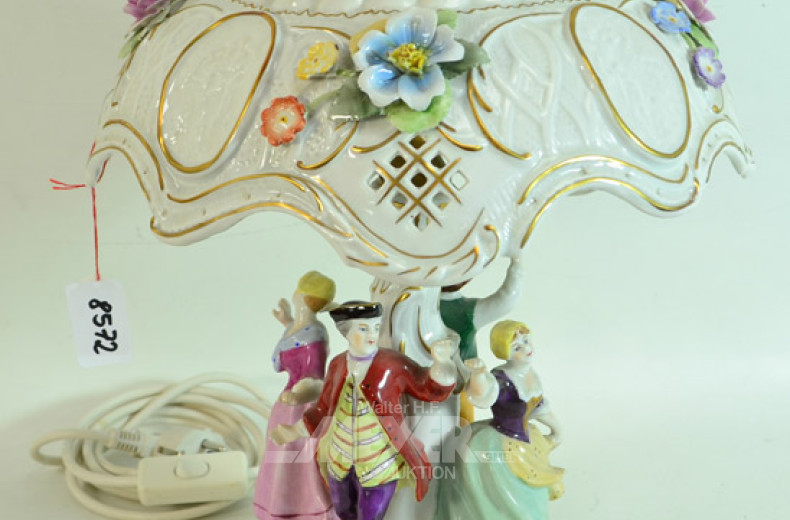 Porz.-Tischlampe, vermutl. DRESDEN,