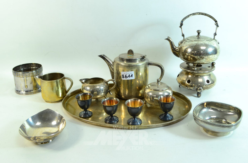 Posten Hausrat, u.a. Kannen, Zuckerdose,