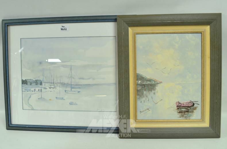 5 Div. Bilder ''Segelboote/Hausansichten''