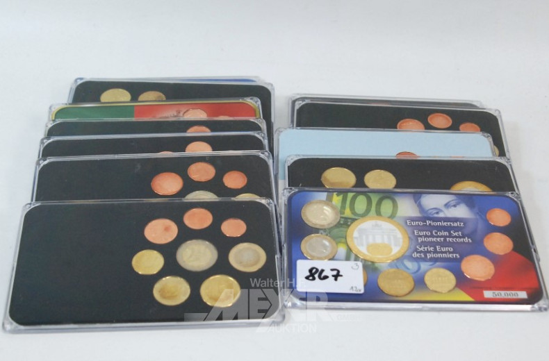 12 versch. Euro-Münz-Sätze