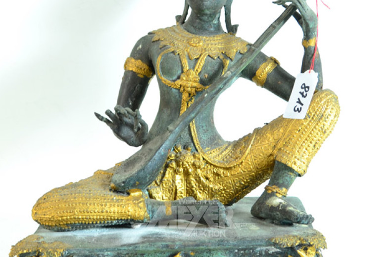 asiat. musizierende Tempeltänzerin,