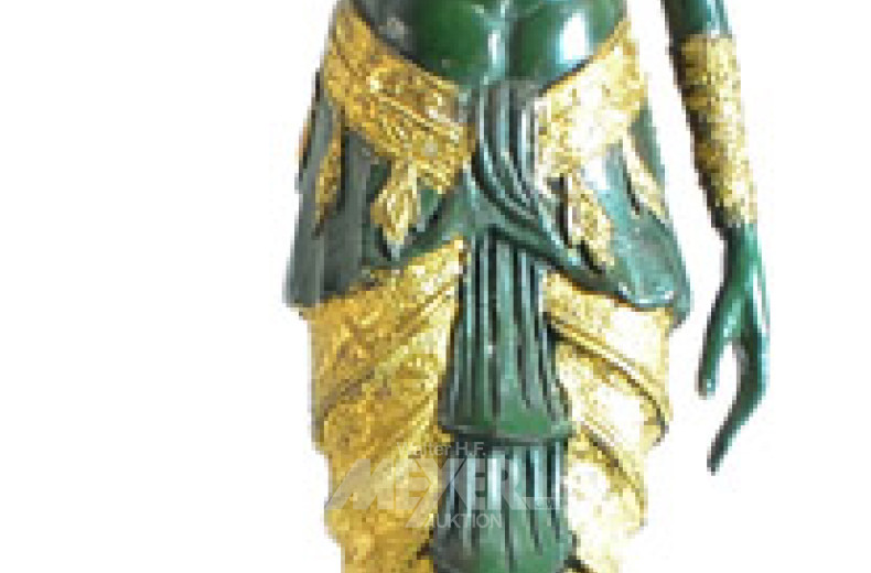 asiat. Tempeltänzerin, stehend, Metall,