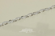 Armband, 585er WG, mit Diamant-Rosen