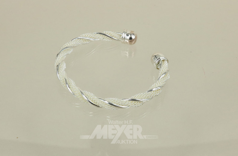 Armreif, 925er Silber, gedreht