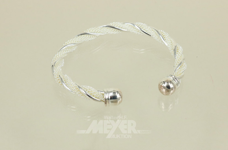 Armreif, 925er Silber, gedreht