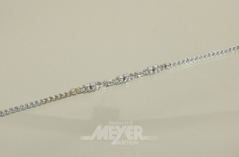 Armband, 585er WG, mit 6 Brillanten