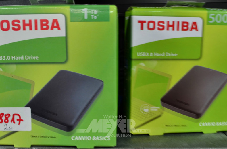 2 ext. Festplatten, TOSHIBA