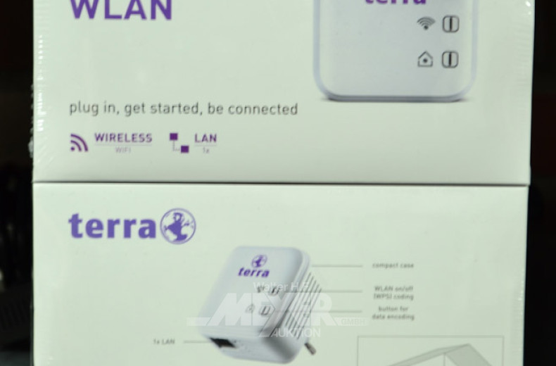 2 Powerline-Adapter, TERRA, WLAN 500, OVP