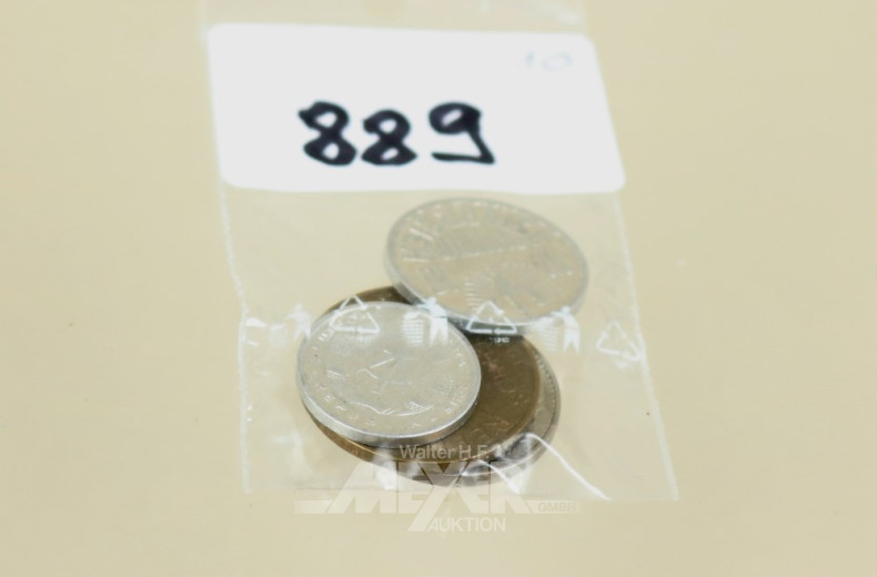 4 kl. versch. Münzen