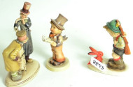 3 Figuren u.a. HUMMEL, teils bestoßen