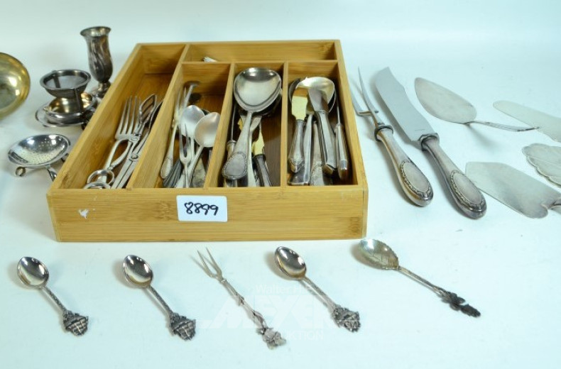 Posten Besteckteile, u.a. Silber