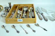 Posten Besteckteile, u.a. Silber