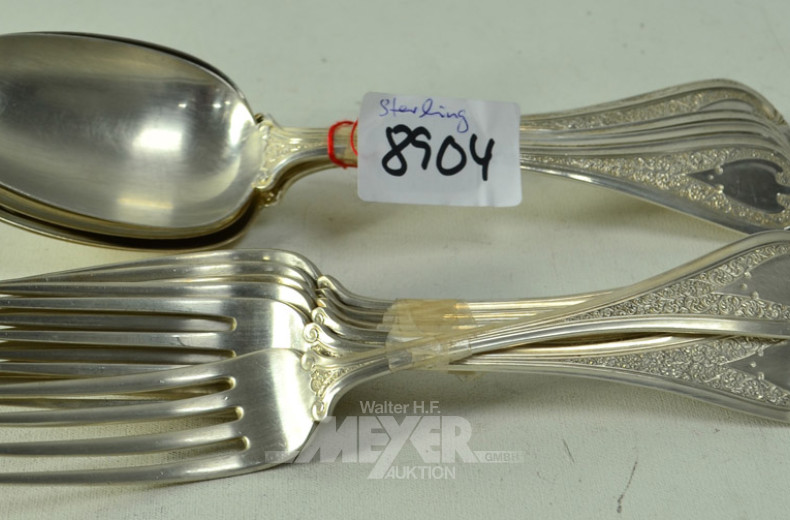 12 Teile Besteck, (Speisegabeln/Esslöffel),