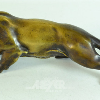 Löwen-Figur, Bronze, beschädigt