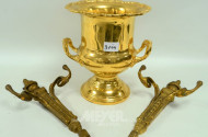 Sektkühler/Vase und 2 Wandarme,
