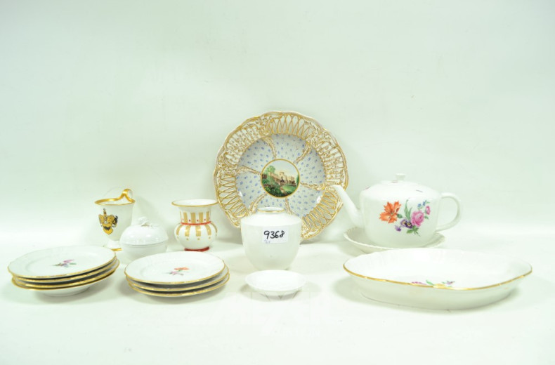 Posten Porzellan, KPM, diverse Dekore,