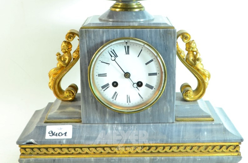 Kaminuhr, Marmorgehäuse,