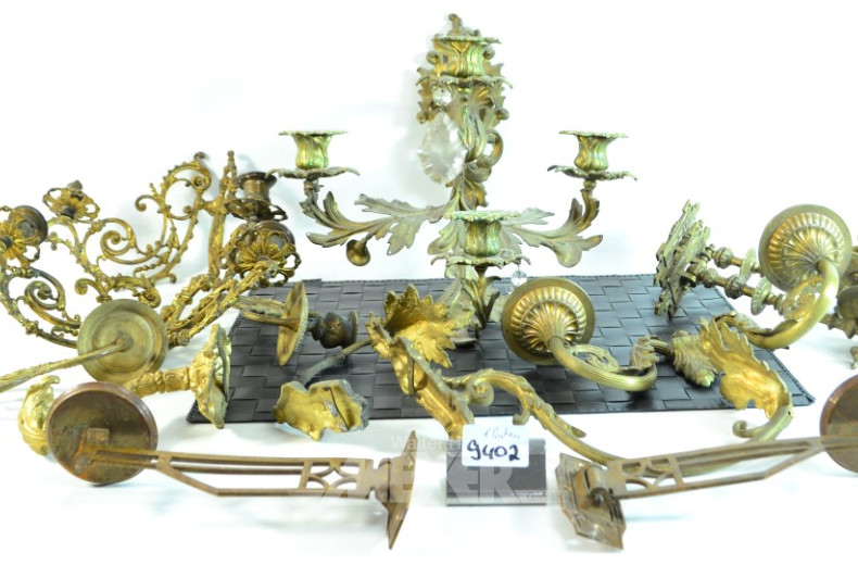 Posten div. alte Klavier-/Wandleuchter