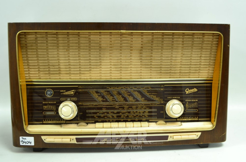 3 Teile, 2 Röhrenradios,