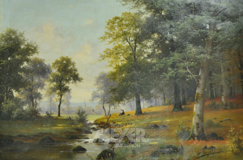 Gemälde ''Romantische Landschaft mit