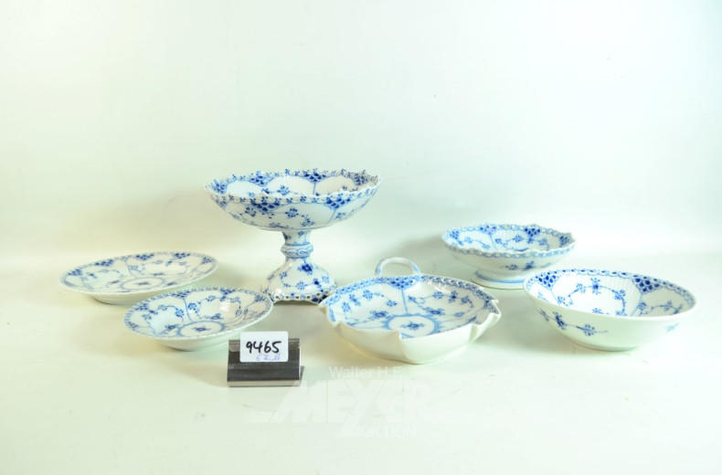 6 Teile Porzellan, ROYAL KOPENHAGEN,