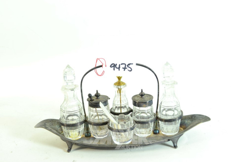 Gewürzmenage, Kristall, 6-teilig