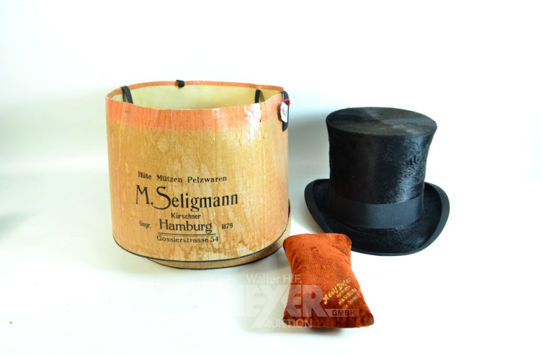 Zylinder, mit Hutschachtel