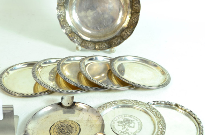 9 versch. Schälchen, 925er Silber