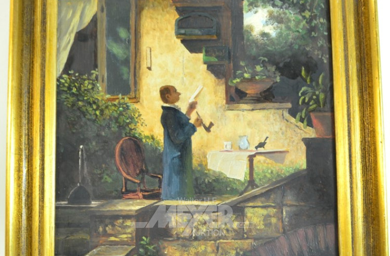 Gemälde ''Der Lesende im Garten''