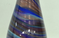 gr. schwere Glasvase, farbig,