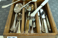 Besteckkasten, 25 Teile, Auflage Silber