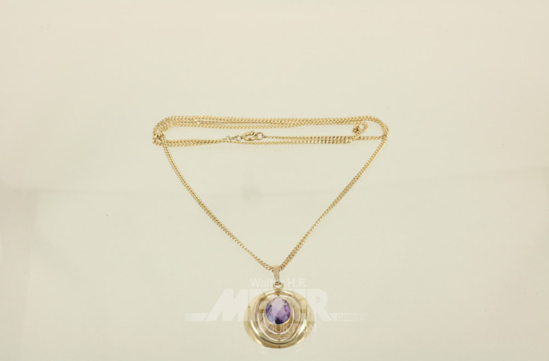Kette, 333er Gelbgold, mit Anhänger,