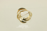 Brosche, 585er Gelbgold, mit 1 Perle
