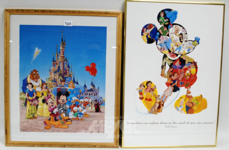 2 versch. Disney-Bilder