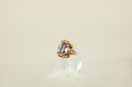 Damenring, 750er Gelbgold, mit Amethyst