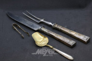 Tranchier-Besteck, Silbergrill, Teesieb,