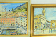 2 Gemälde ''Stadtansichten''