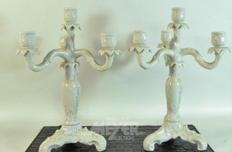 Porzellan Kerzenleuchterpaar,
