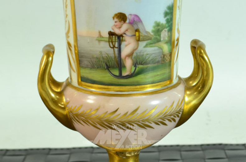 Porzellanpokal, ''Engel mit Anker''