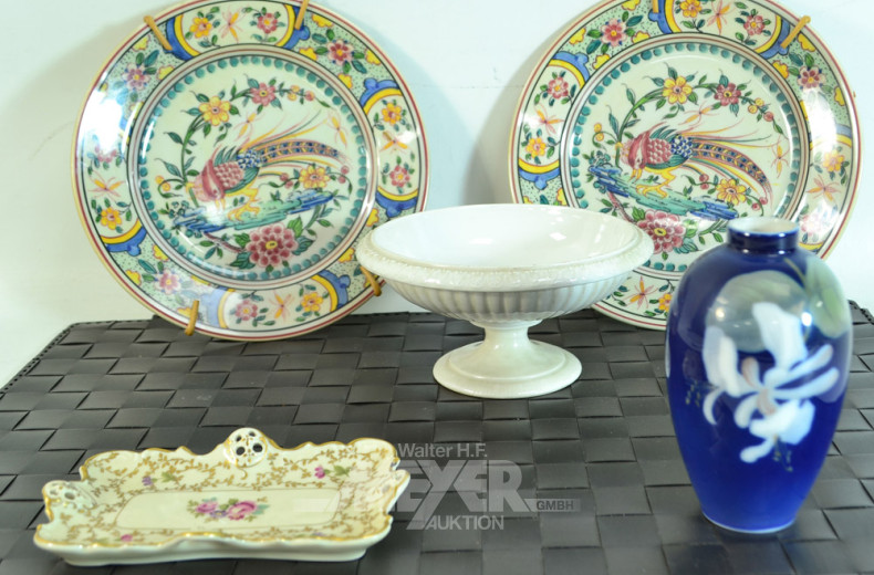 5 Teile Porzellan, u.a. 2 Teller,