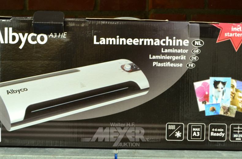 Laminiergerät, ALBYCO A3 HE