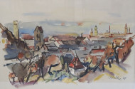 Aquarell ''Stadtansicht''