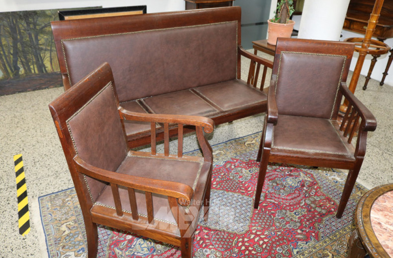 Gestellgarnitur, Eiche, 20er Jahre,